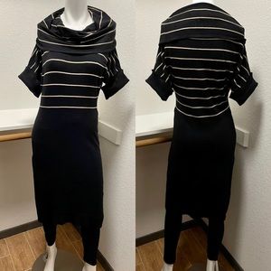 The Limited•Striped Cowl Neck-Sweater Dress Sz M